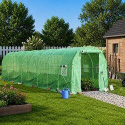 Transform Your Garden with a 44m² PE Cover Greenhouse
