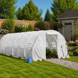 Transform Your Garden with a 48m² White Greenhouse
