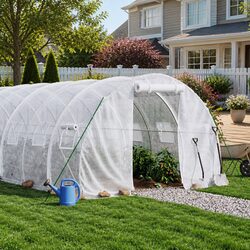 Enhance Your Garden with a 60 m² White Greenhouse