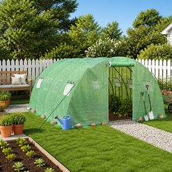 Enhance Your Garden with a Spacious 4x4x2m Greenhouse