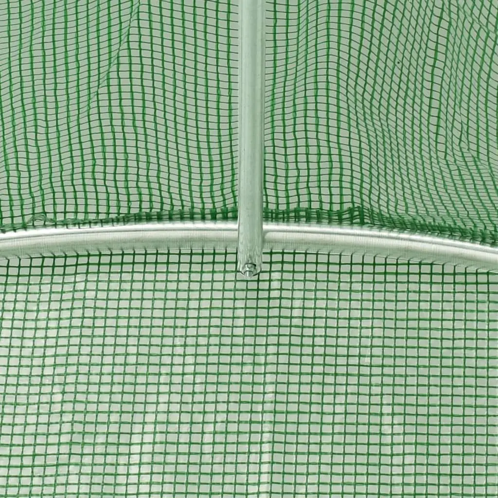 Greenhouse 6x4m Steel Frame PE Cover Roll-up Door