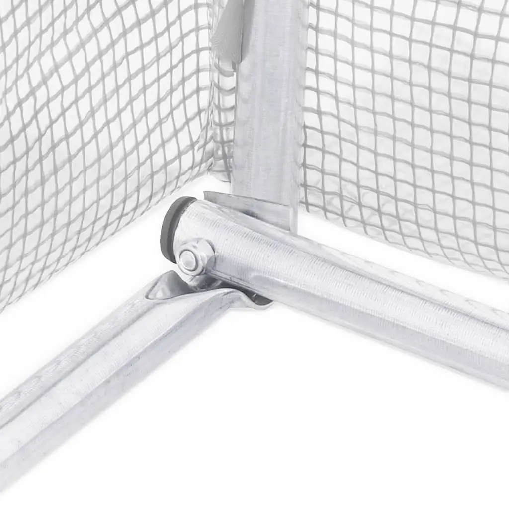 Greenhouse 6x4x2m Steel Frame White PE Cover UV Resistant Weather Resistant Garden Plant House