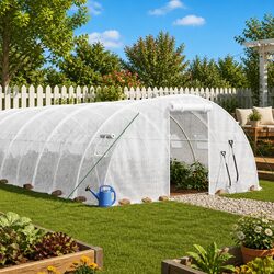 Versatile 10x4x2m Garden Greenhouse with PE Cover