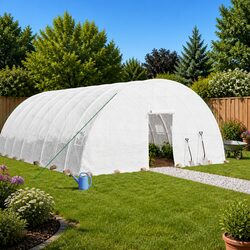 White 36m² Greenhouse - Ideal for Your Home Garden