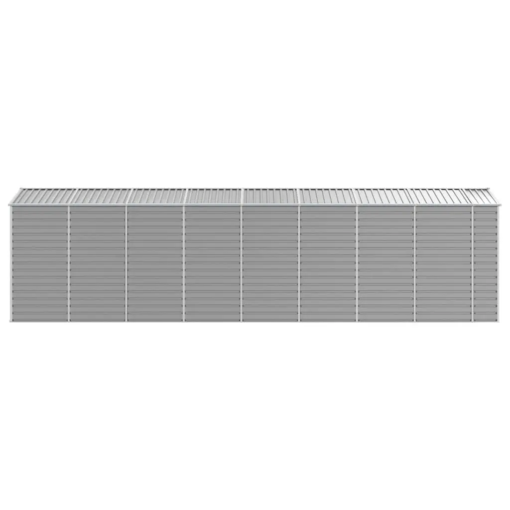 Garden Shed Grey Metal Outdoor Storage Tool House Galvanised Steel 191x725x198