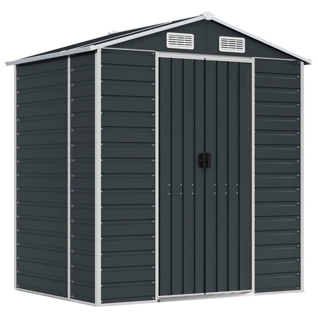 Garden Shed 191x130x198 cm Galvanised Steel Outdoor Storage Structure