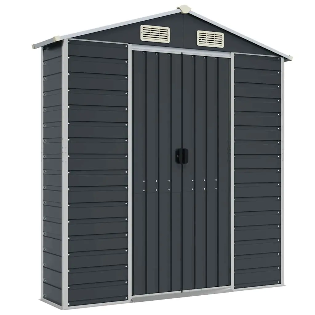 Garden Shed 191x130x198 cm Galvanised Steel Outdoor Storage Structure