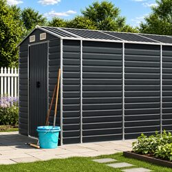 Enhance Your Outdoor Space with This Anthracite Shed