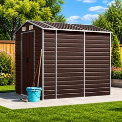 Enhance Your Outdoor Space with a Brown Metal Shed