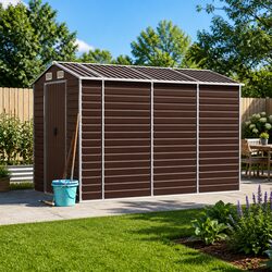 Stylish Brown Garden Shed for Enhanced Outdoor Spaces