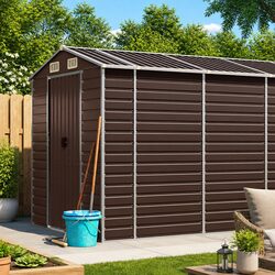 Outdoor Storage Shed in Brown for Enhanced Garden Space