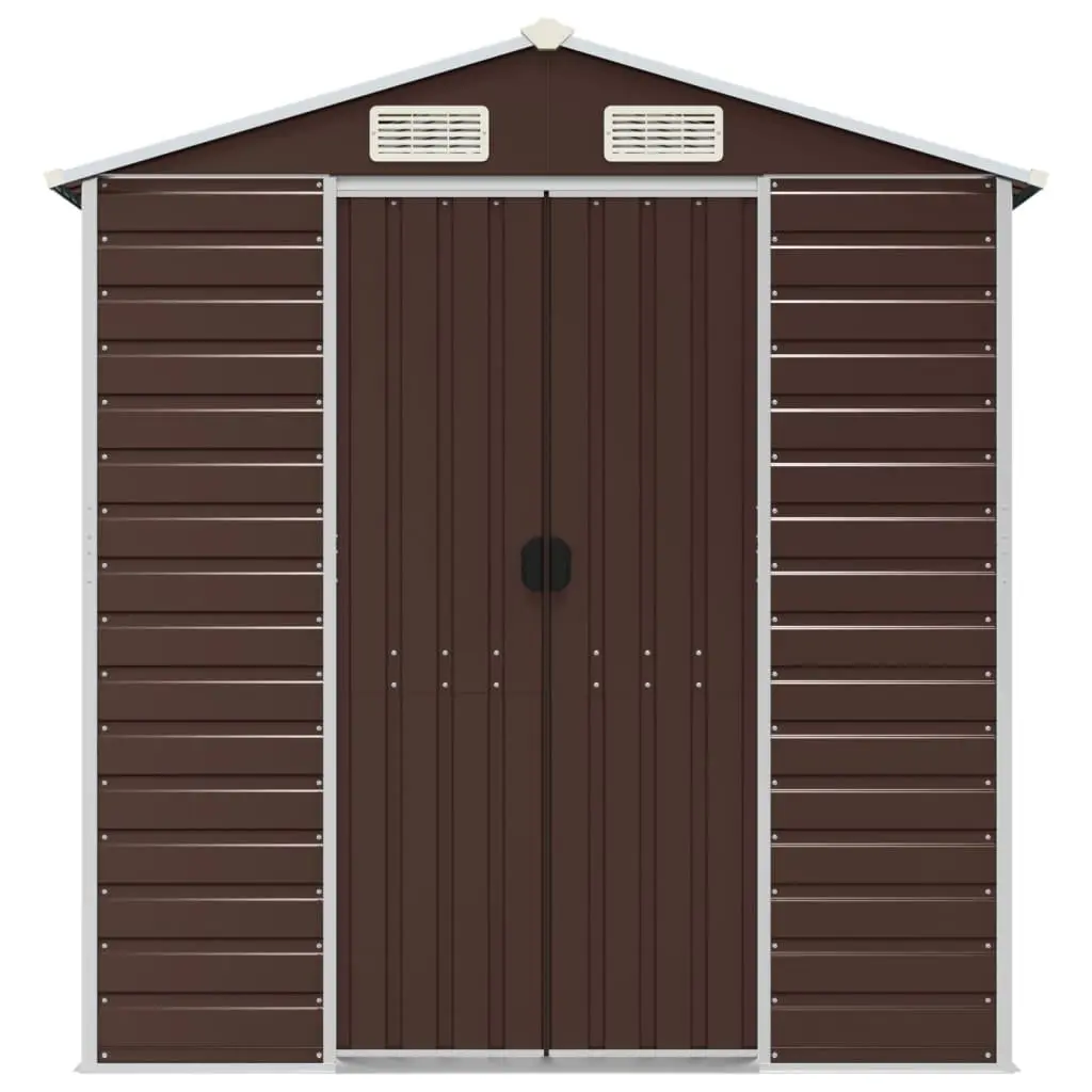 Garden Shed 191x555x198 cm Galvanised Steel Outdoor Storage Tool House