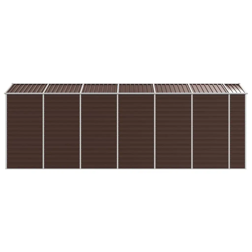 Garden Shed 191x555x198 cm Galvanised Steel Outdoor Storage Tool House