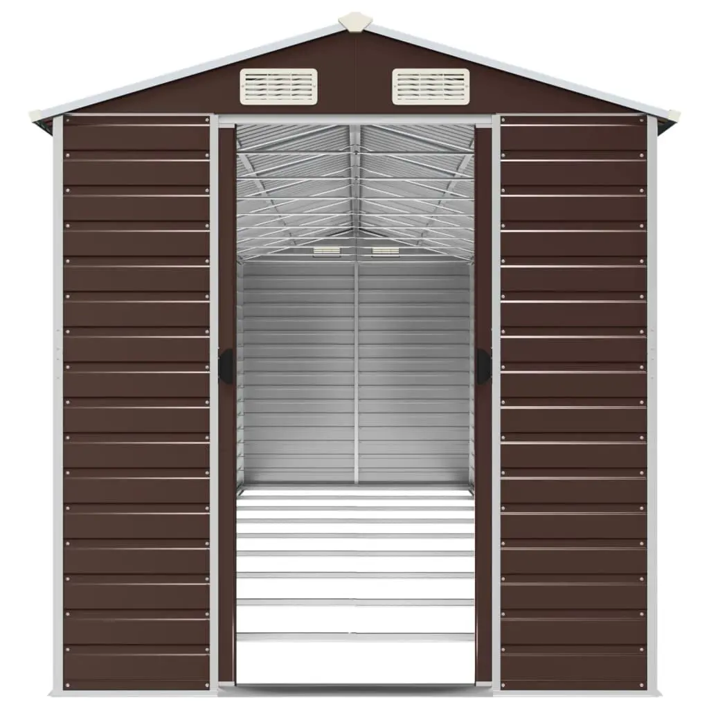 Garden Shed 191x810x198 cm Galvanised Steel Outdoor Storage Tool House
