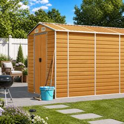 Enhance Your Outdoor Space with a Brown Galvanised Steel Shed