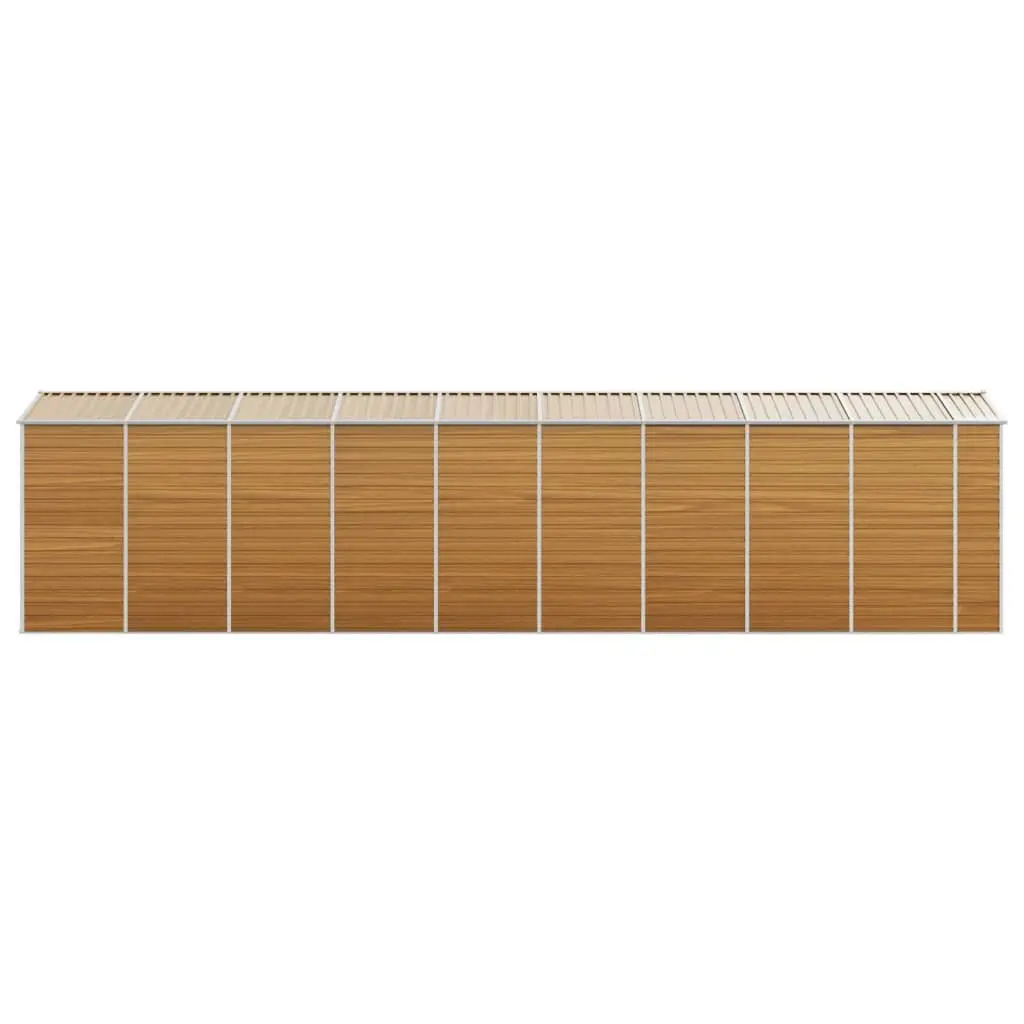 Garden Shed Outdoor Storage Brown Galvanised Steel Durable Tool House