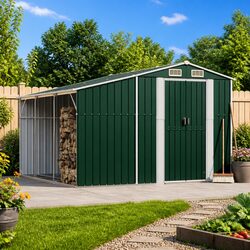 Green Galvanised Steel Storage Shed for Your Outdoor Needs