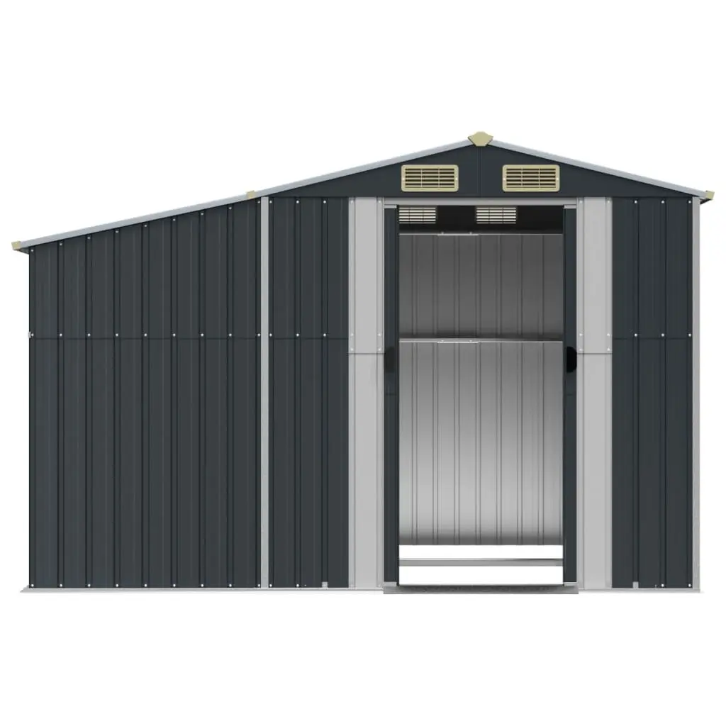 Garden Shed Anthracite 277x192.5x179cm Galvanised Steel Outdoor Storage Tool