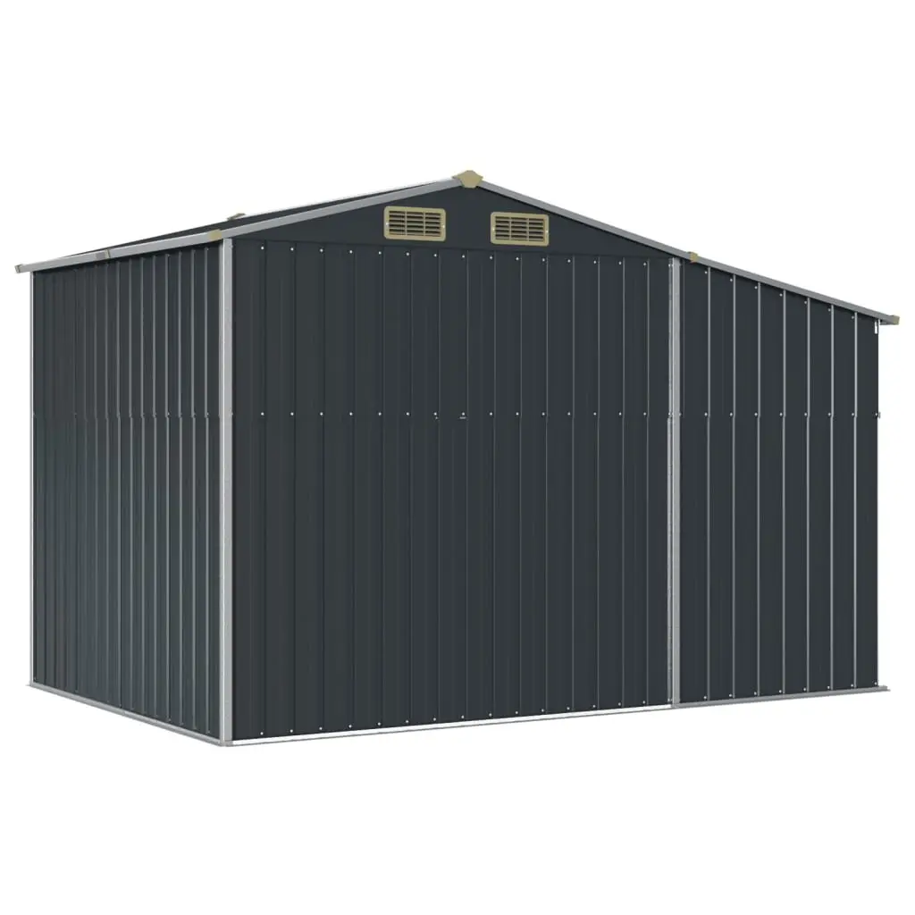 Garden Shed Anthracite 277x192.5x179cm Galvanised Steel Outdoor Storage Tool