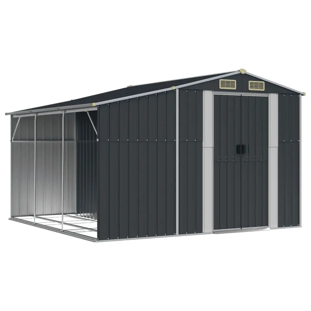 Metal Garden Shed 277x279x179cm Galvanised Steel Weather-Protected Storage