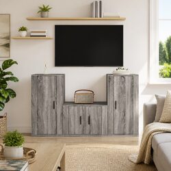 Elevate Your Living Space with 3 Piece TV Cabinet Set