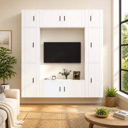 Enhance Your Living Space with a White Wall-Mounted TV Unit