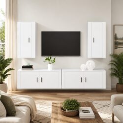 Enhance Your Living Space with a White 4 Piece TV Unit