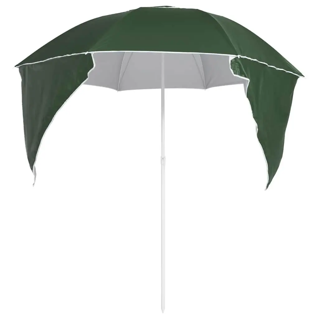 Beach Parasol 215cm Detachable Side Walls Outdoor Sun Shelter Garden Shade