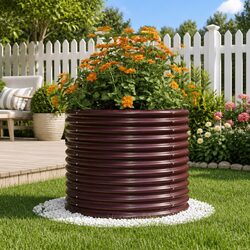 Enhance Your Outdoor Space with a Deep Brown Garden Planter