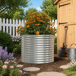 Garden Planter Raised Bed Outdoor Galvanised Steel Flower Pot Container Box