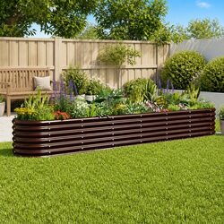 Enhance Your Space with a Brown Garden Raised Bed Planter