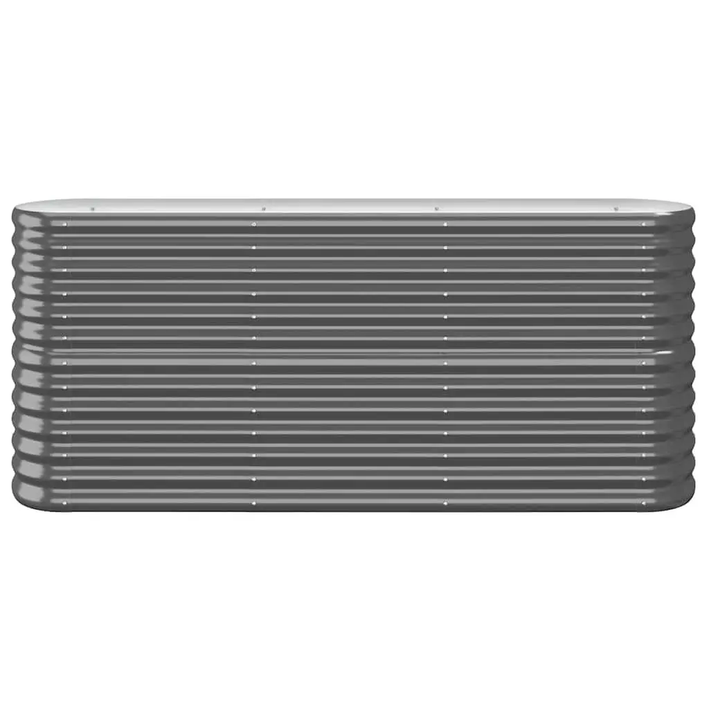 Raised Garden Bed 152 x 40 x 68 cm Anthracite Steel Planter Box for Outdoor Vegetables Flowers Herbs