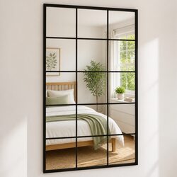 Enhance Your Space with 3 Black Wall Mirrors 100x60 cm