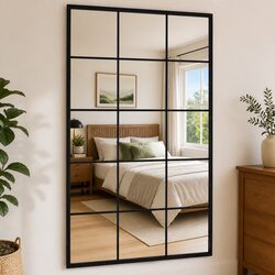 Enhance Your Space with 6 pcs Black Metal Wall Mirrors