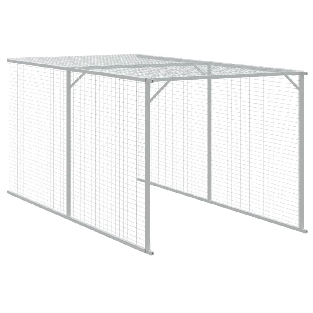 Chicken Cage with Run 117x609x123 cm Galvanised Steel Coop Hen House