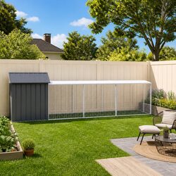 Charming Chicken Cage with Run to Enhance Your Yard