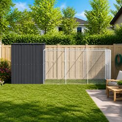 Comfortable Dog House with Outdoor Run for Active Pets