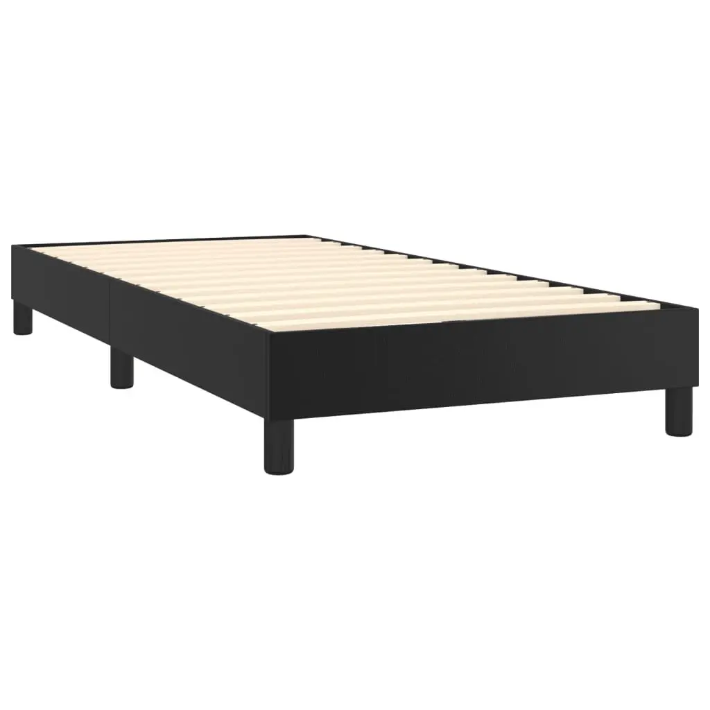 Box Spring Bed 100x200 cm Pocket Spring Mattress Faux Leather Frame