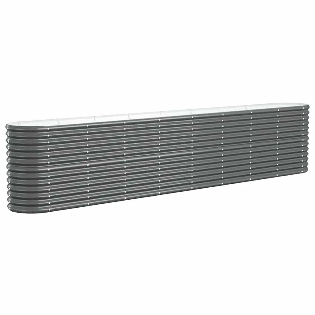 Raised Garden Bed Planter Box 332 x 40 x 68 cm Galvanised Steel Anthracite Weather Resistant