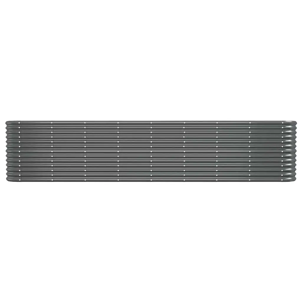 Raised Garden Bed Planter Box 332 x 40 x 68 cm Galvanised Steel Anthracite Weather Resistant