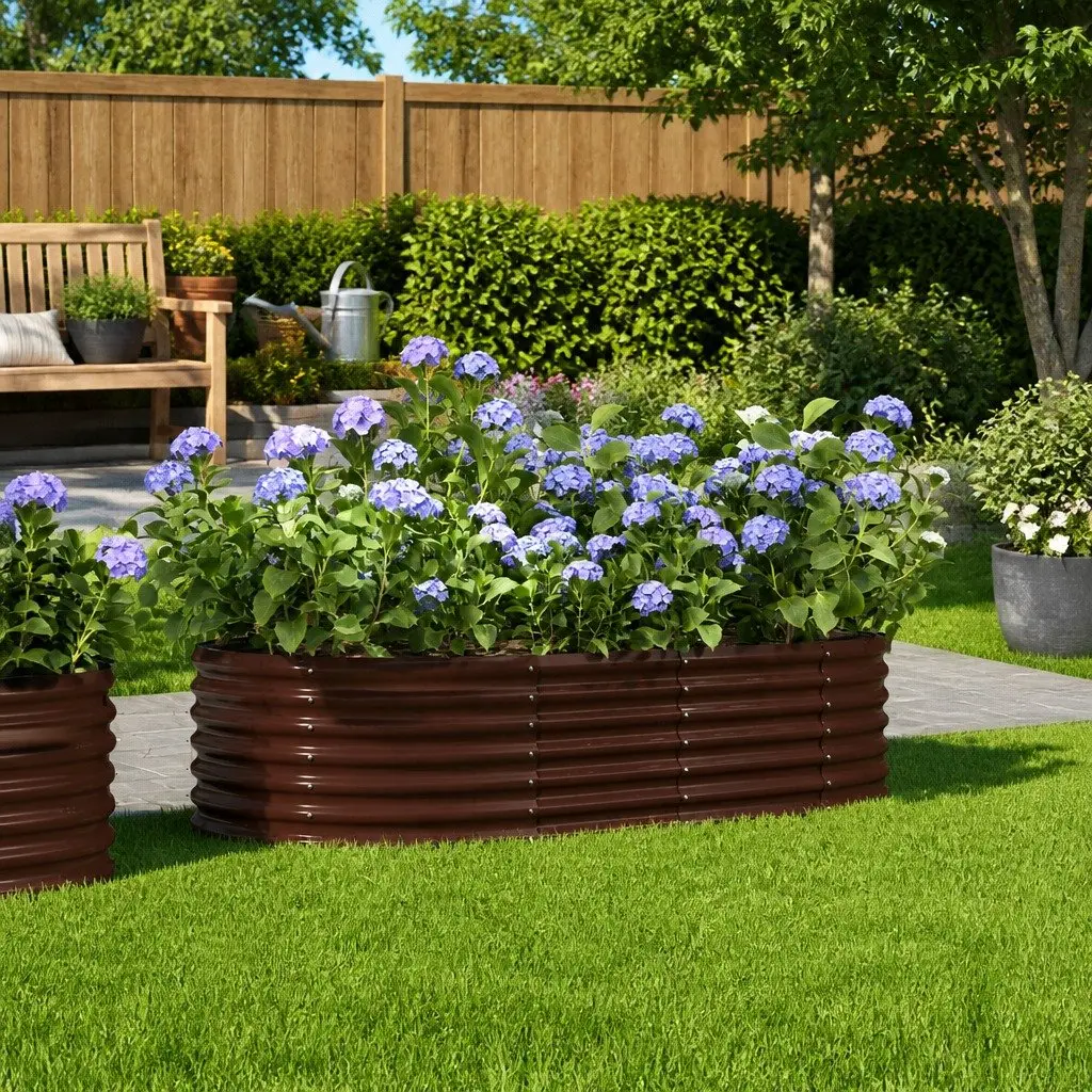 Raised Garden Bed Planter Box 152 x 80 x 36 cm Sturdy Galvanised Steel Frame