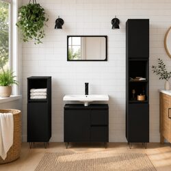 Stylish 3 Piece Black Bathroom Set for a Chic Upgrade