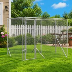 Versatile Silver Outdoor Dog Kennel 6x2x2m for Pets