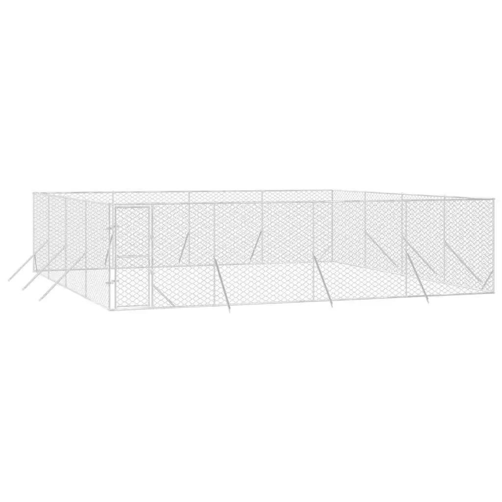 Dog Kennel Enclosure 8x8x2m Galvanised Steel Lockable Door