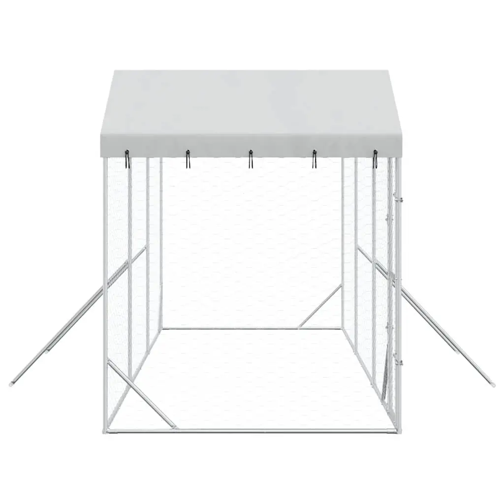 Outdoor Dog Kennel 6x2x2.5m Galvanised Steel Enclosure with Roof