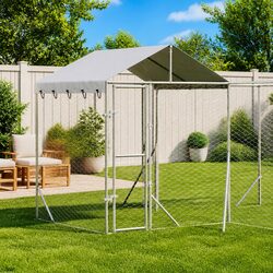 Enhance Your Outdoor Space with a Silver Dog Kennel 4x4x2.5m