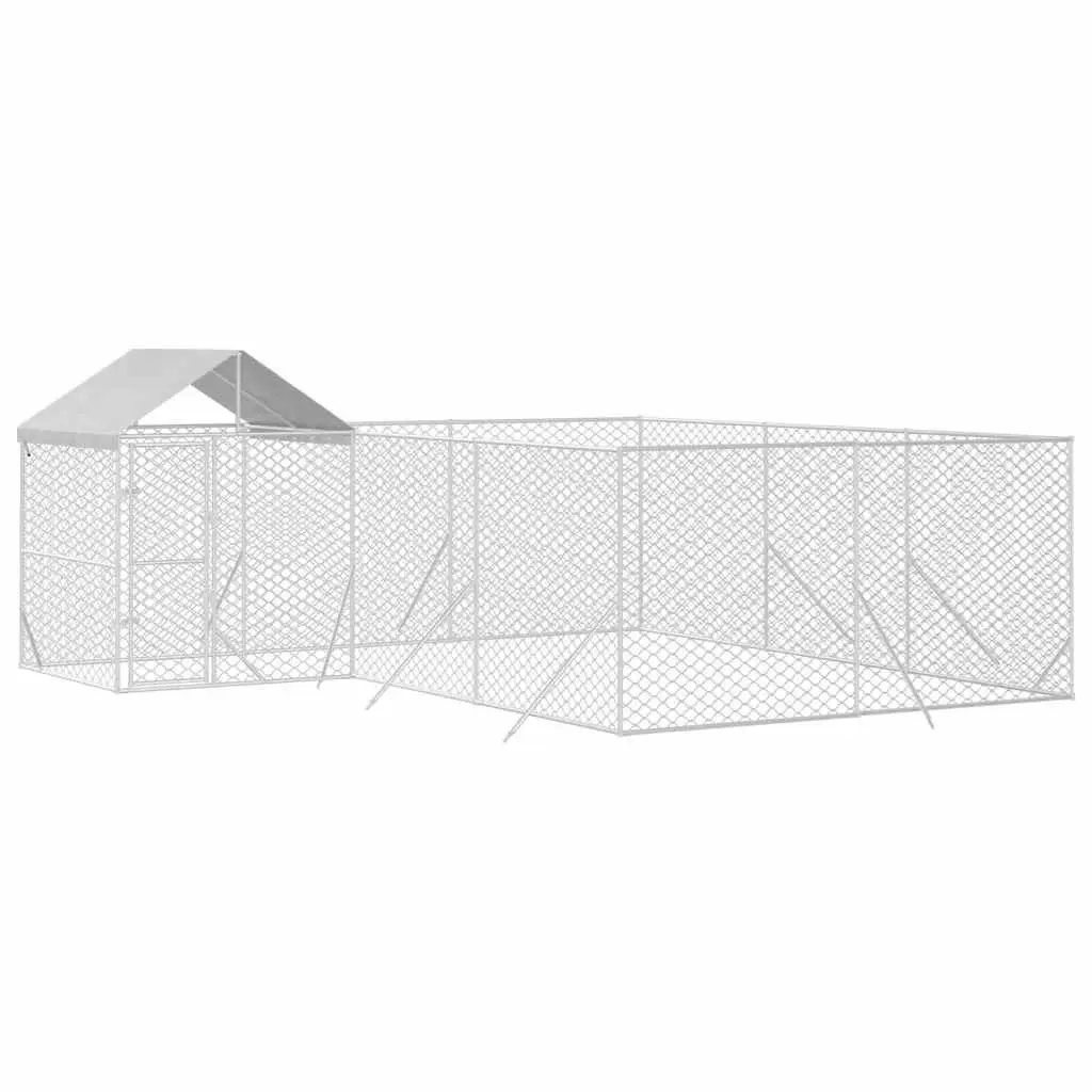 Outdoor Dog Kennel 6x6x2.5m Galvanised Steel Roof Enclosure