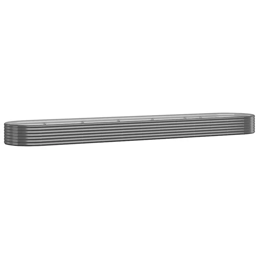 Garden Raised Bed 507x100x36cm Galvanised Steel Frame Outdoor Planter Anthracite