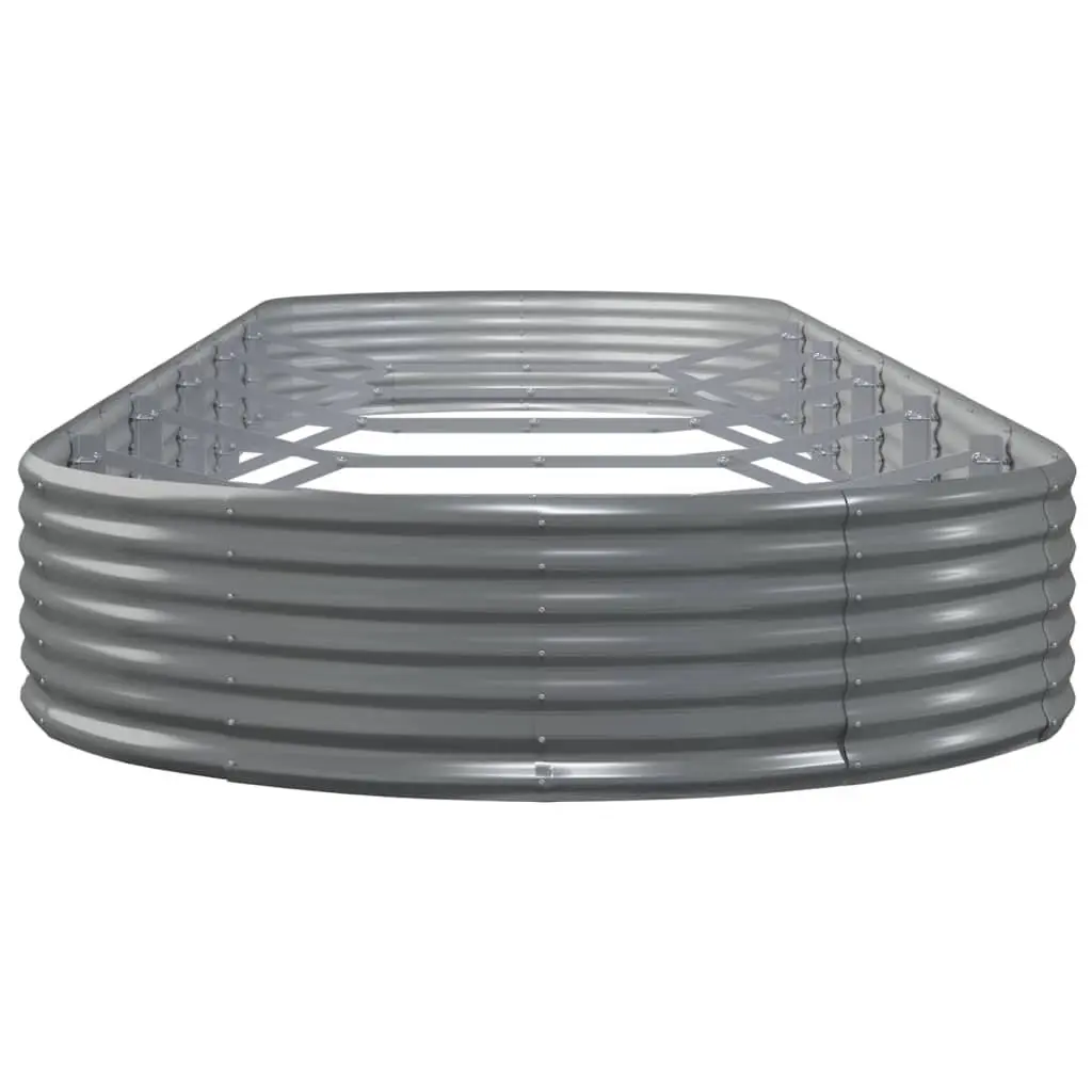 Garden Raised Bed 523 x 140 x 36 cm Galvanised Steel Frame Planter Outdoor Vegetable Herb Flower