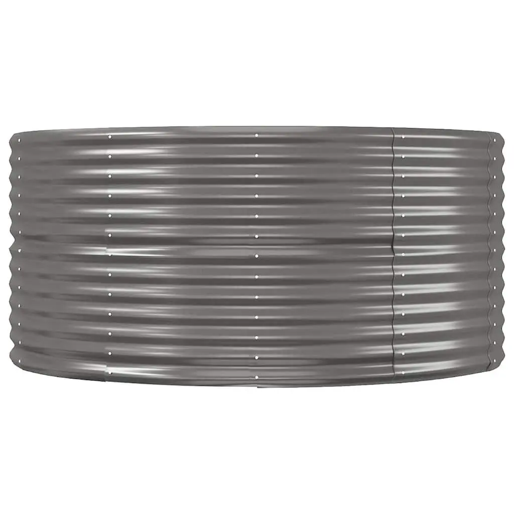 Raised Garden Bed 212 x 140 x 68 cm Galvanised Steel Frame Outdoor Planter Box